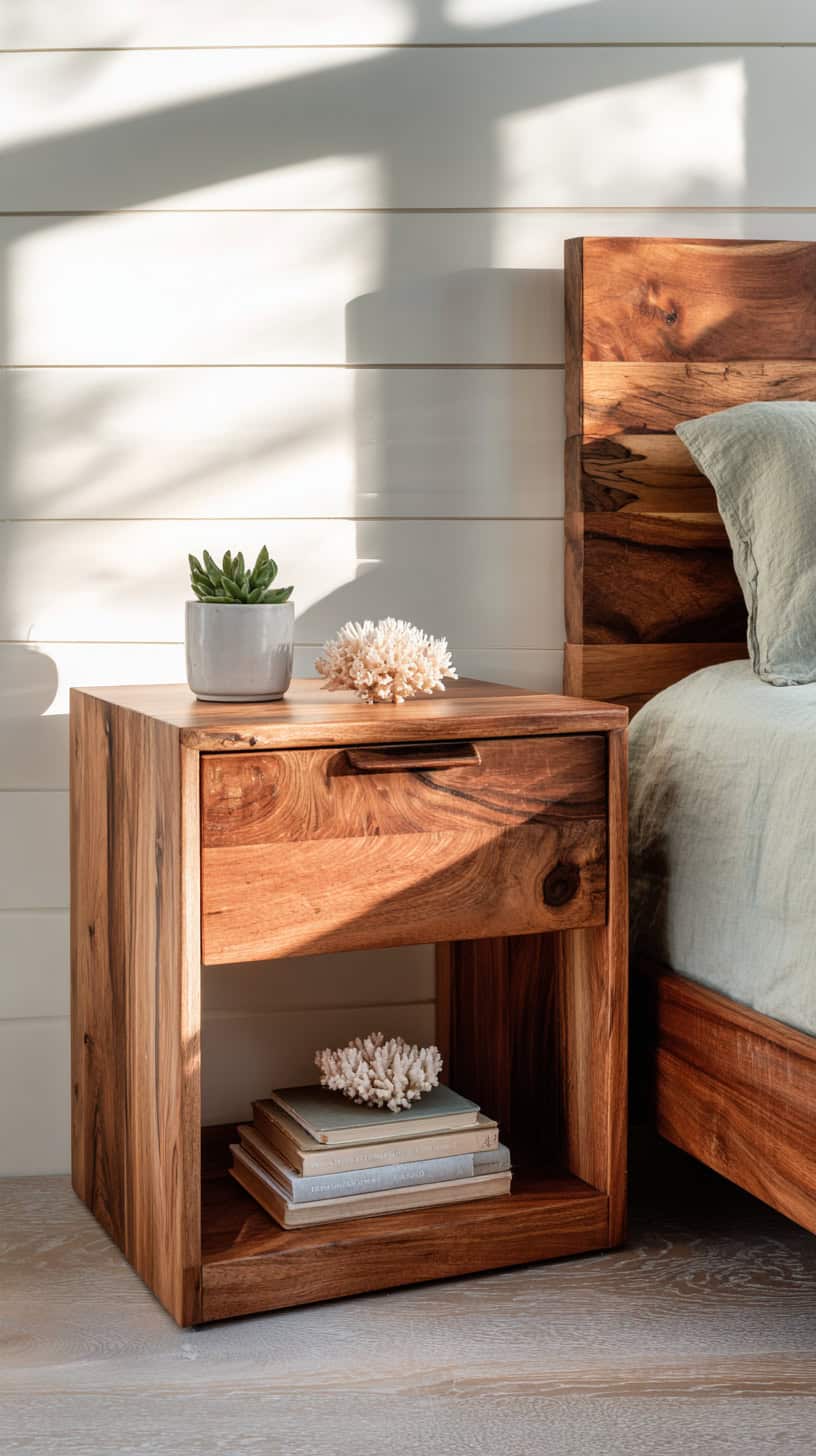 Rich Wood Nightstand - Image 2