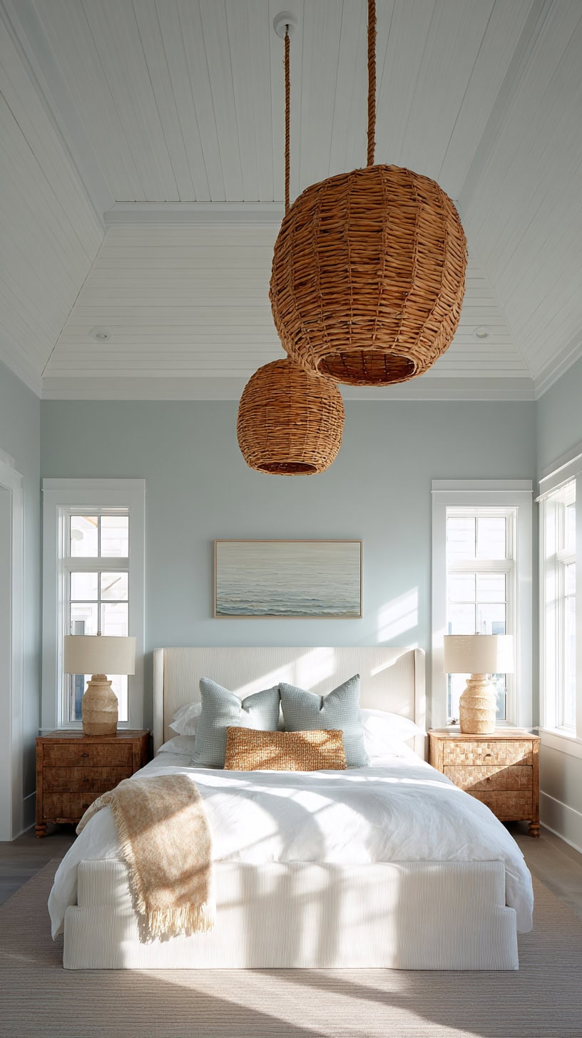 Rope-Wrapped Pendant Lights - Image 2