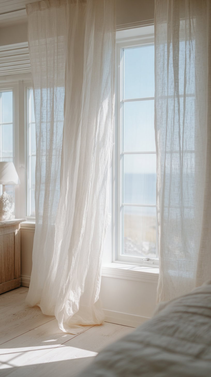Sheer Linen Curtains - Image 1