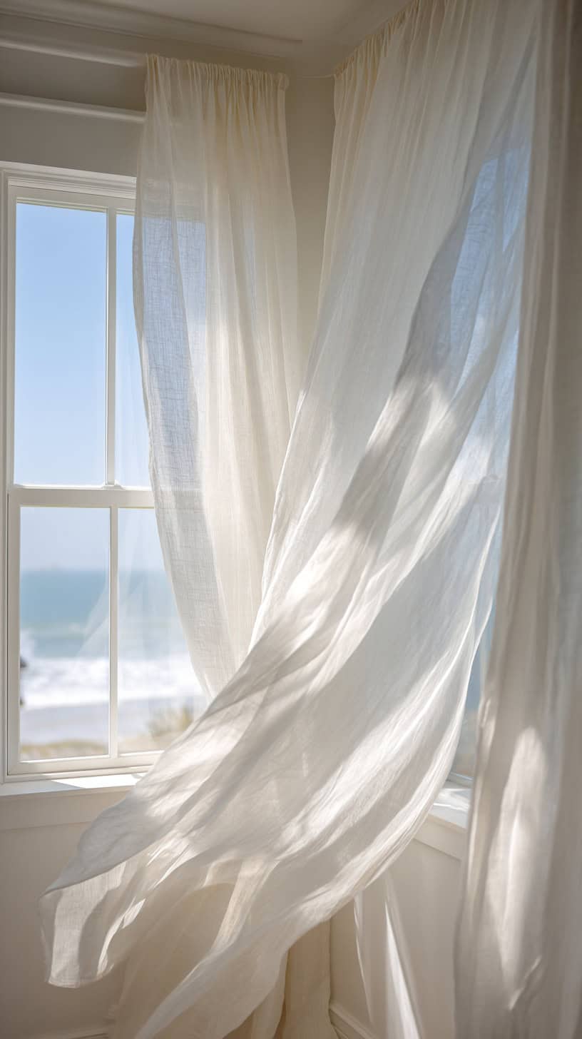 Sheer Linen Curtains - Image 1