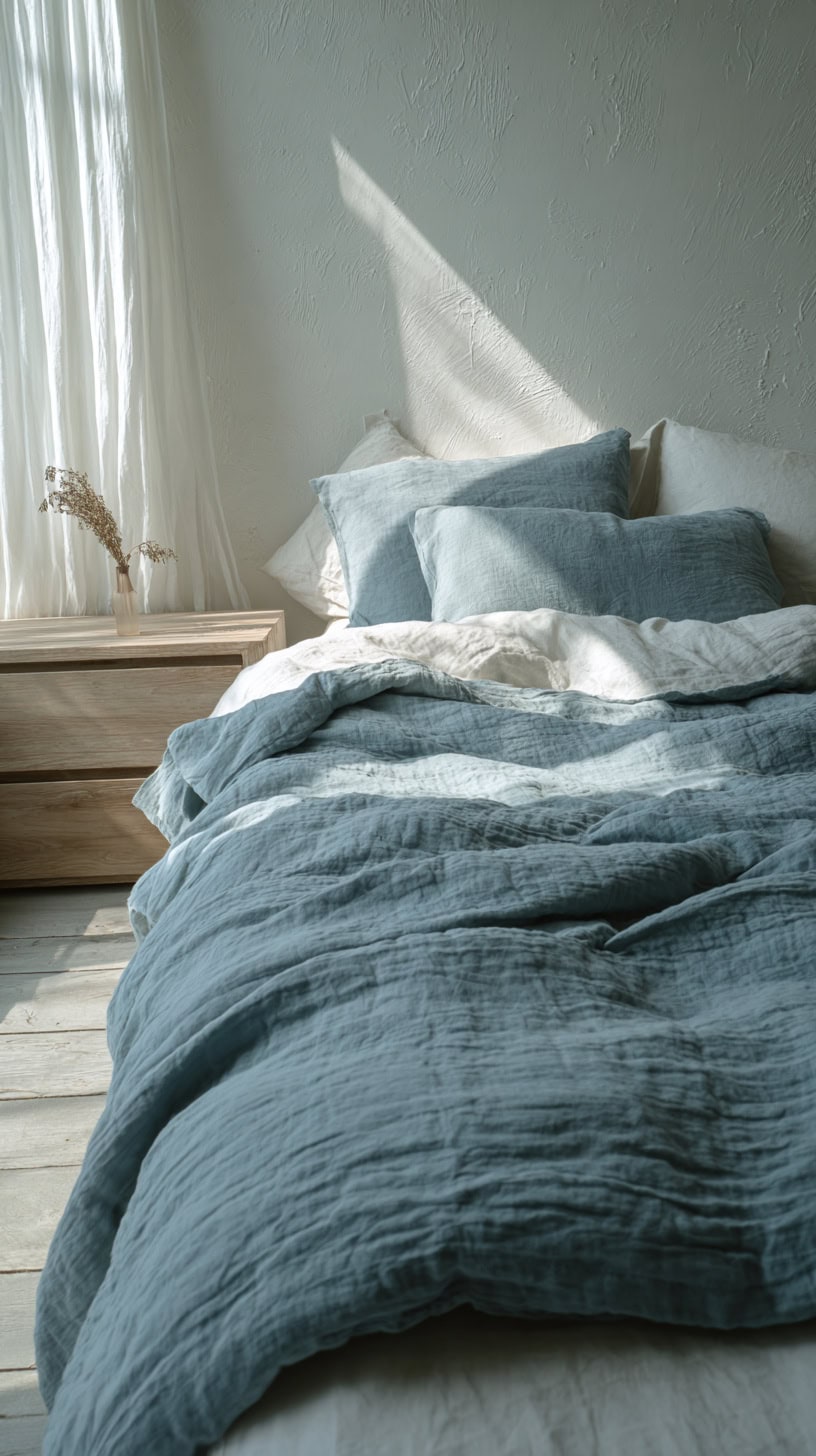 Soft Blue Quilt - Image 1