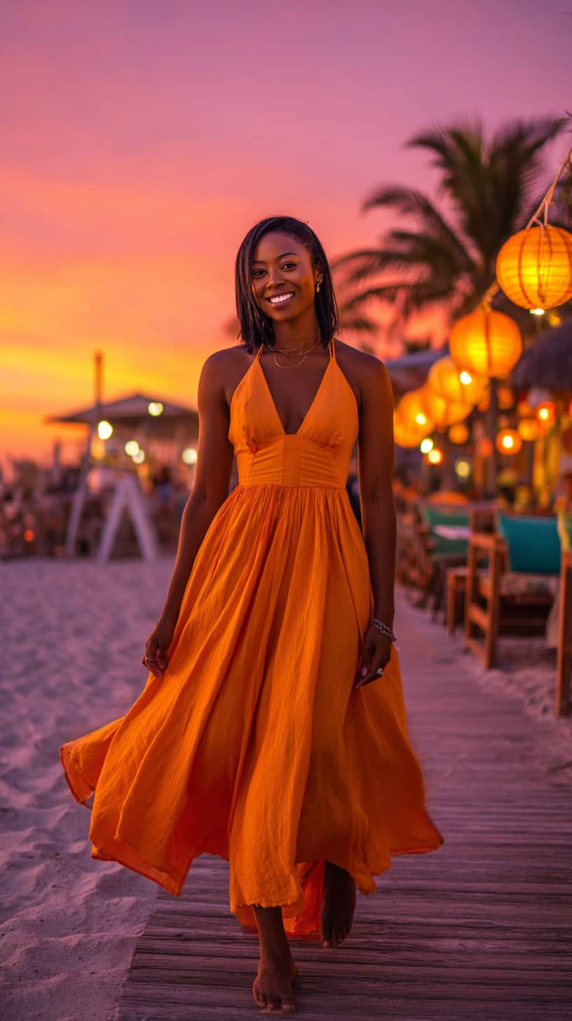 Sunset Orange Midi - Image 1