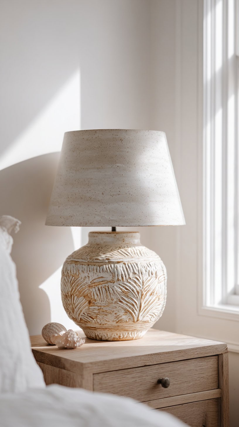 Textured Ceramic Lamp - Image 2