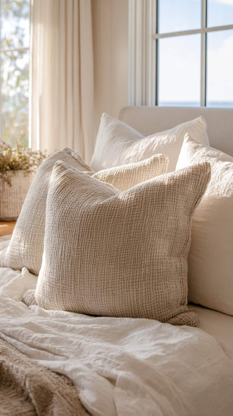 Textured Oat Euro Shams - Image 1