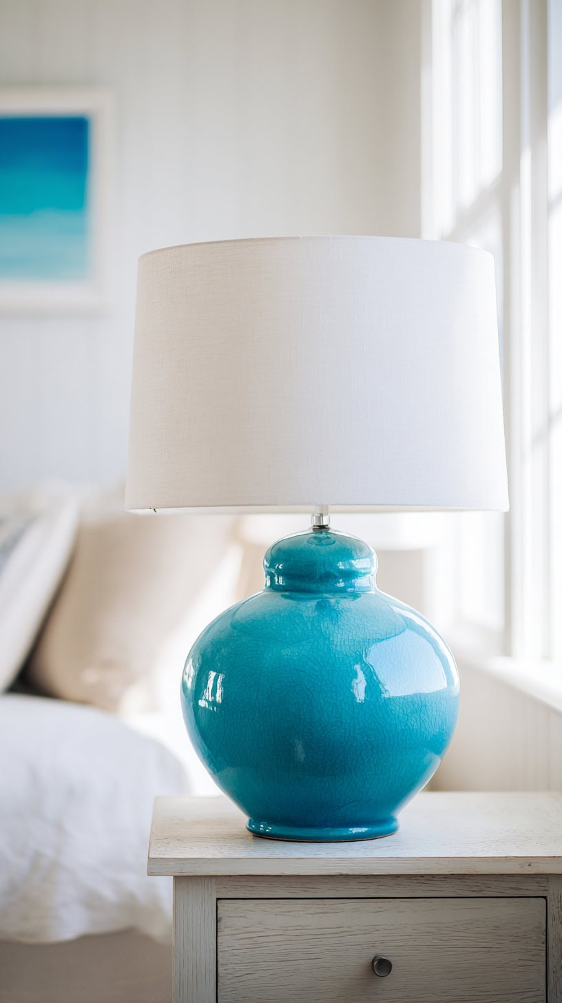 Turquoise Lamp Bases - Image 1