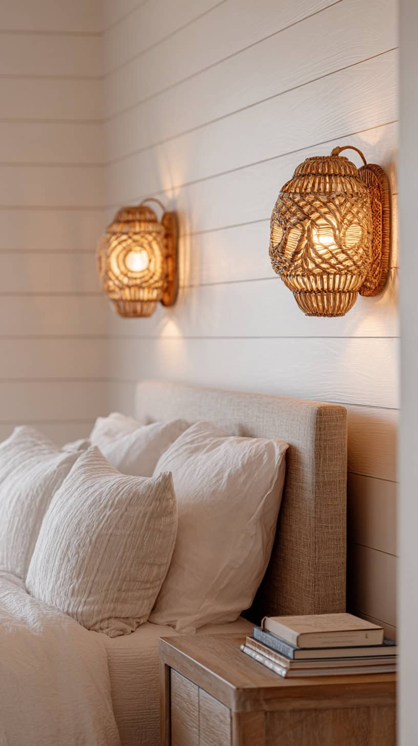 Woven Wall Sconces - Image 1