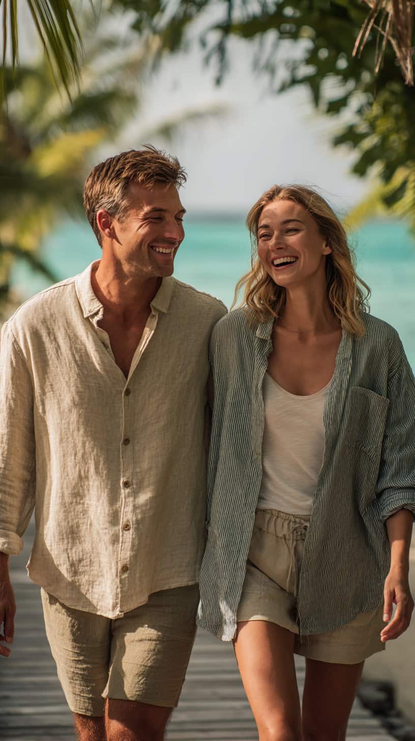 Breezy Linen Button-Down Shirt - Image 1