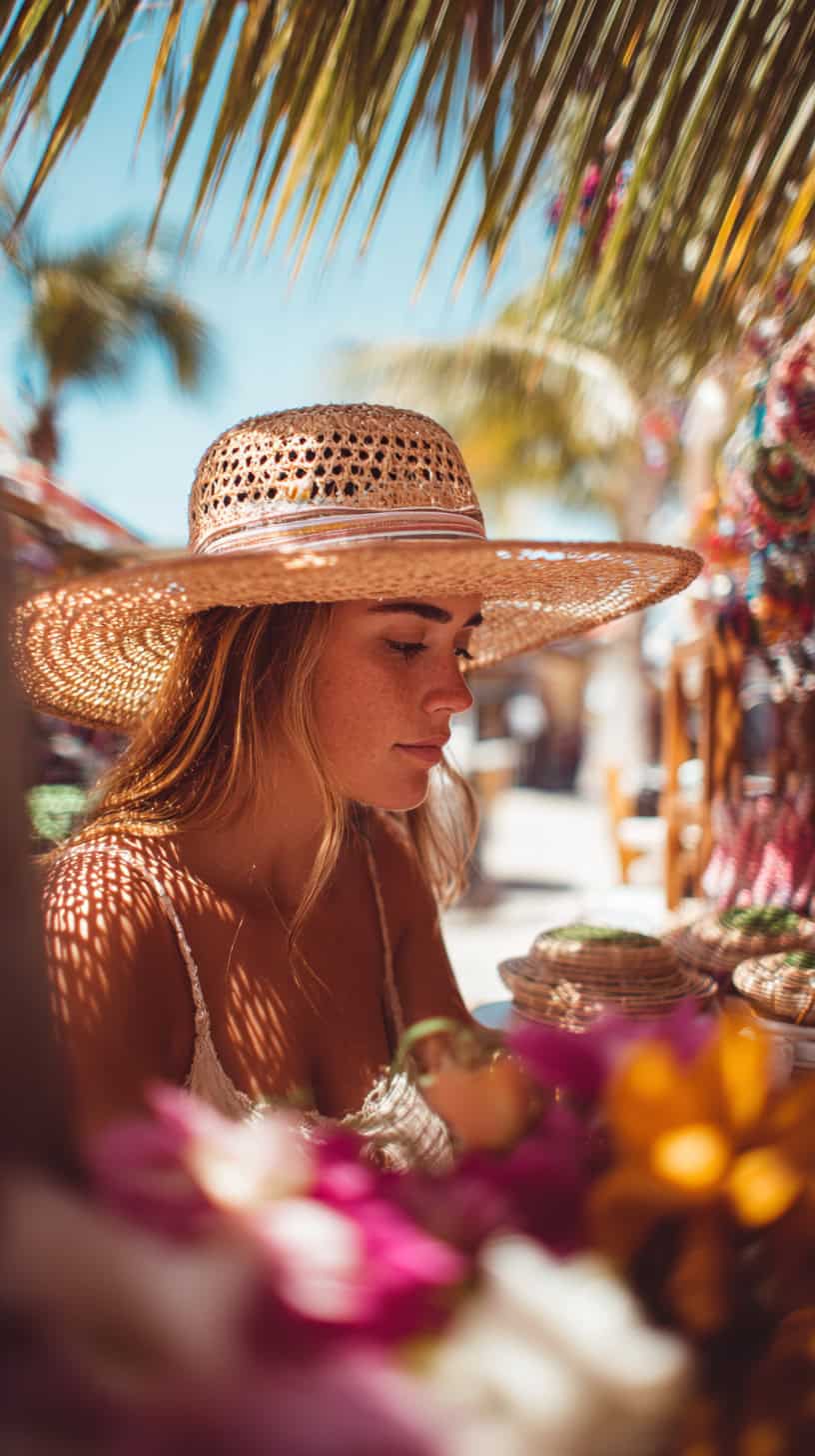 Chic Straw Bucket Hat - Image 1