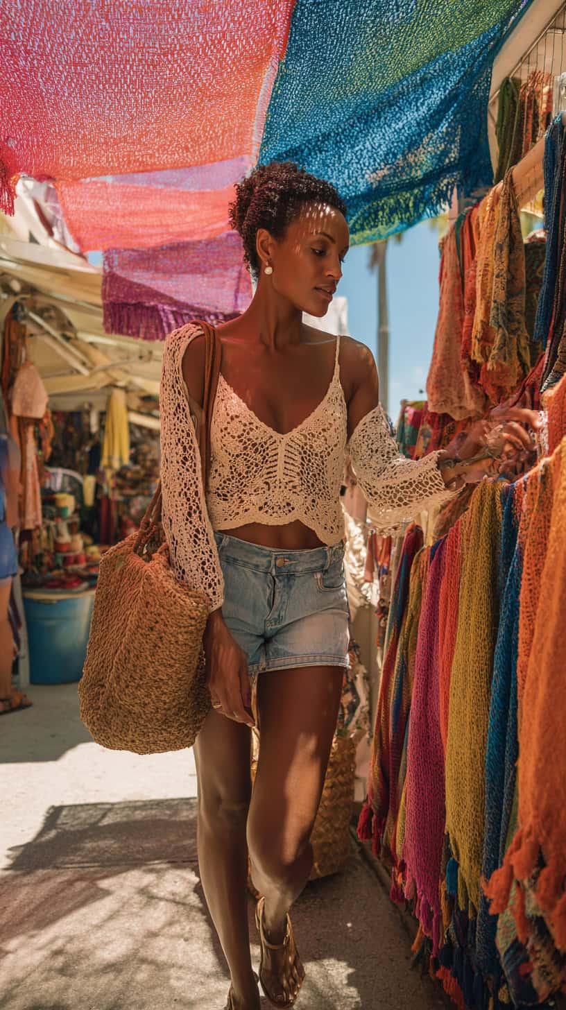 Crochet Top and Shorts - Image 2