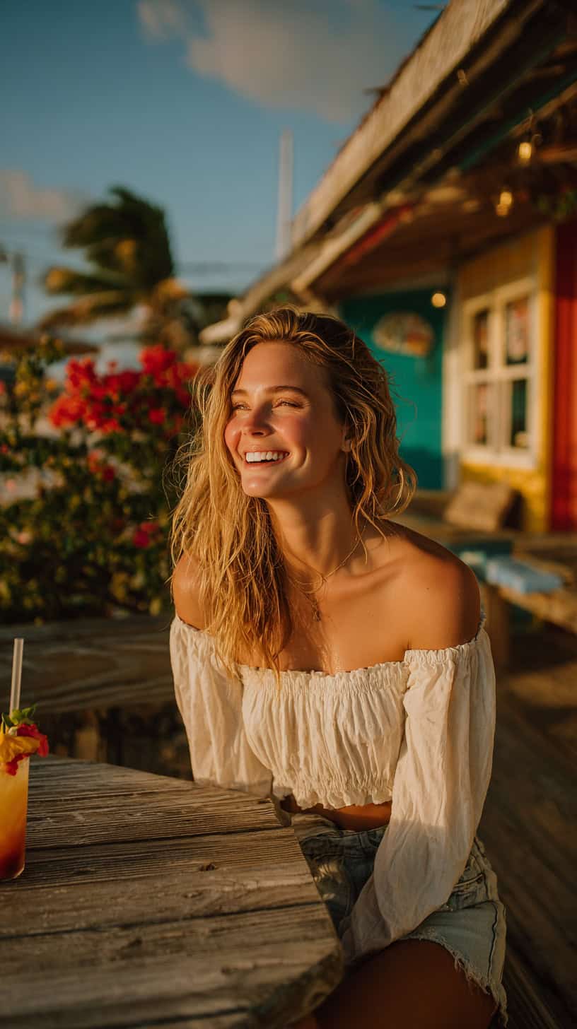 Flirty Off-Shoulder Blouse - Image 1