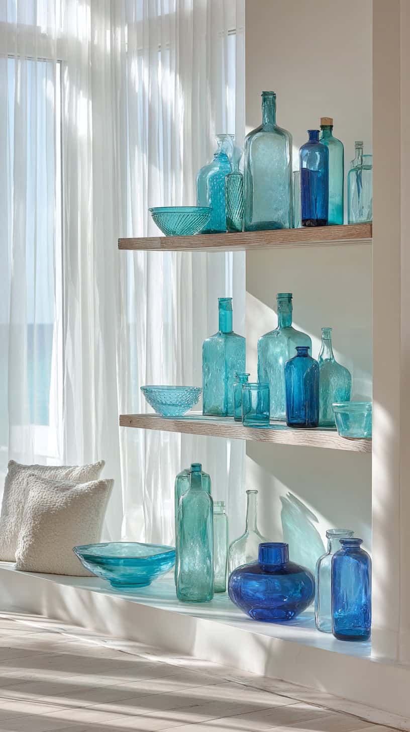 Blue Glass Decor Pieces - Image 3