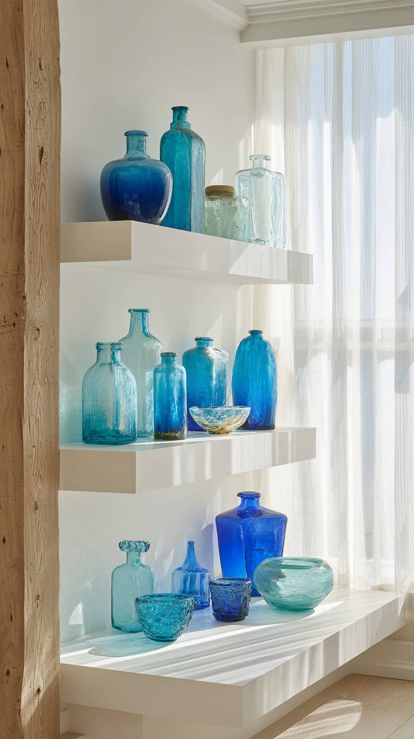 Blue Glass Decor Pieces - Image 4