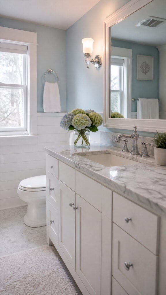 Soft Blue and White Color Palette