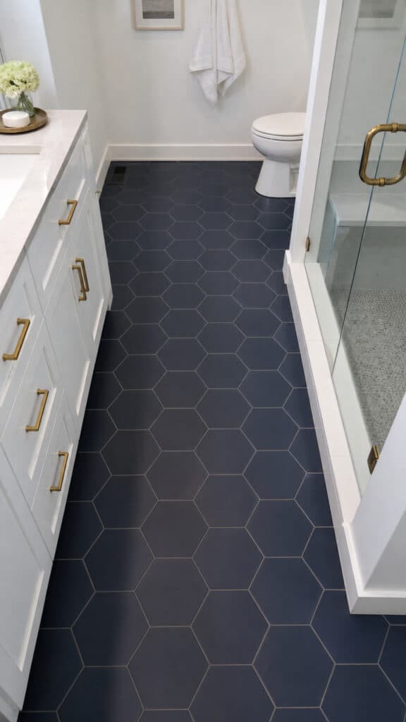 Navy Blue Hexagon Tiles