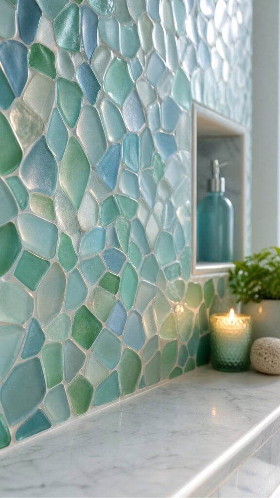 Sea Glass Mosaic Tiles