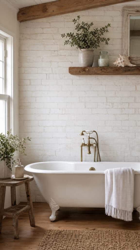 Whitewashed Brick-Look Tiles