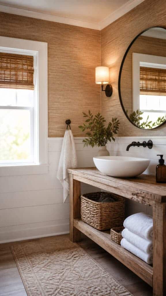 Subtle Coastal Textures And Grasscloth Looks