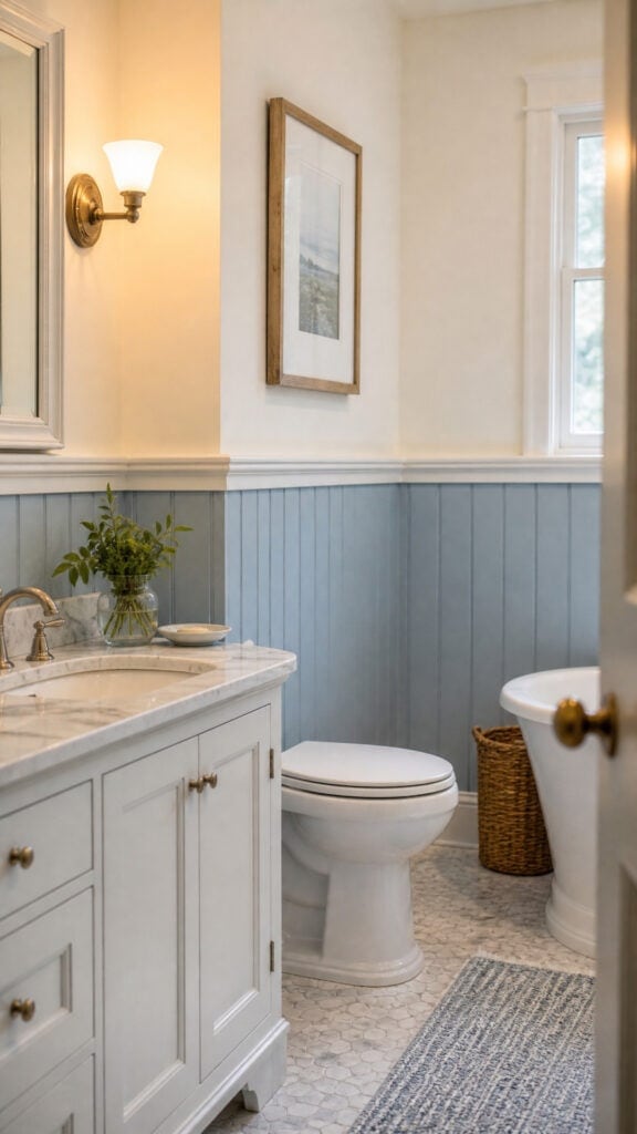 Coastal Blue Beadboard Wainscoting