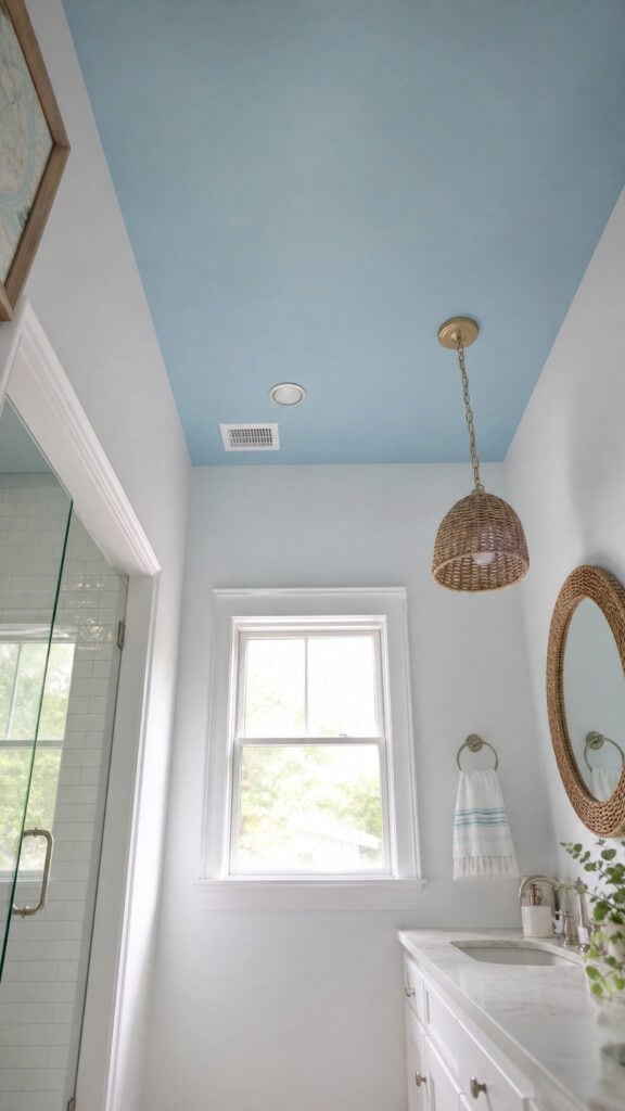 Light Blue Painted Ceiling