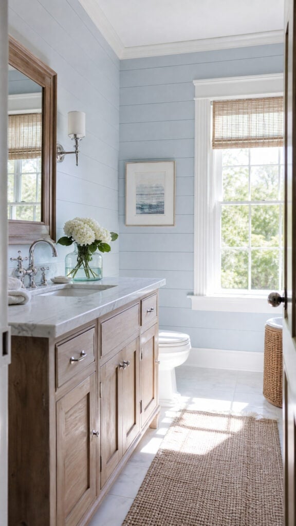 Shiplap Walls in Soft Coastal Blue