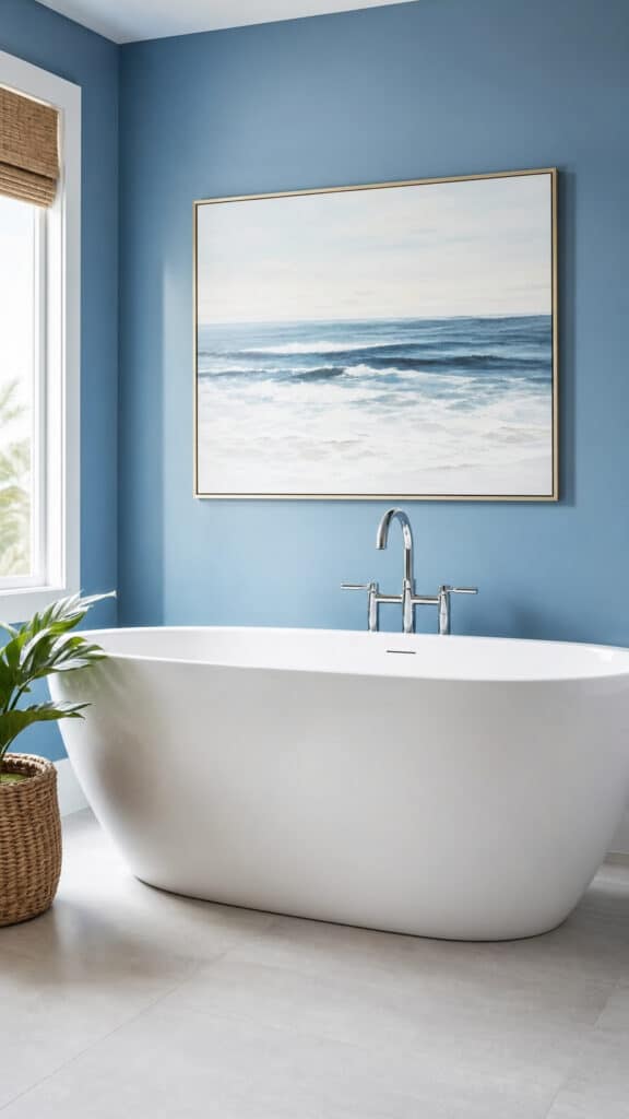 White Fixtures with Blue Undertones