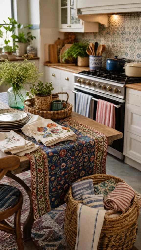 Colorful Vintage Textiles and Linens