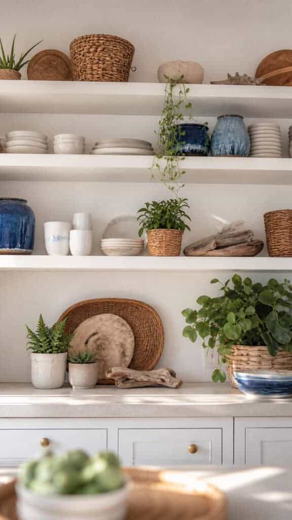 Open Shelving With Collected Treasures