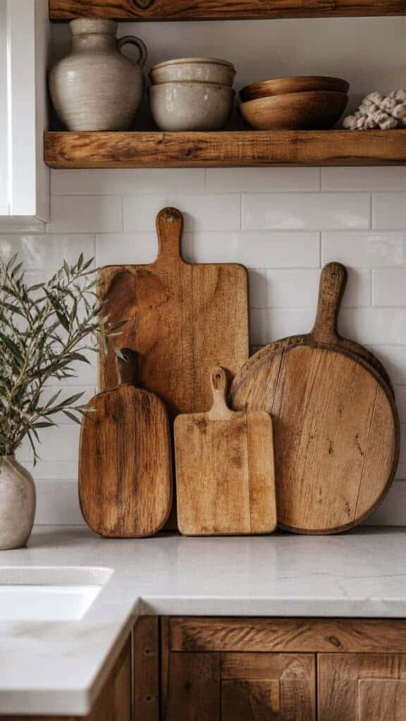 Vintage Wooden Cutting Boards as Décor