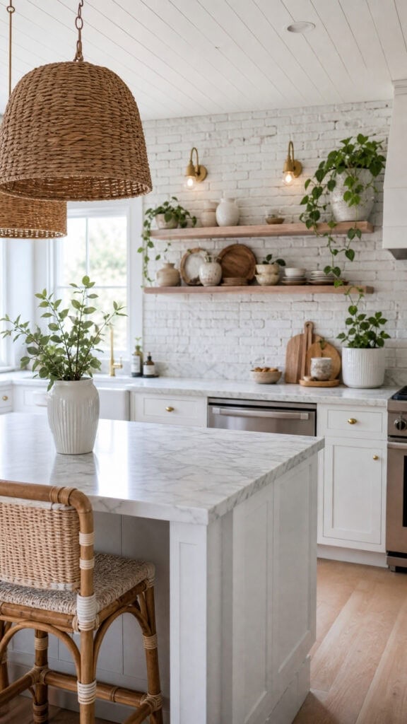 Whitewashed Brick or Shiplap Walls
