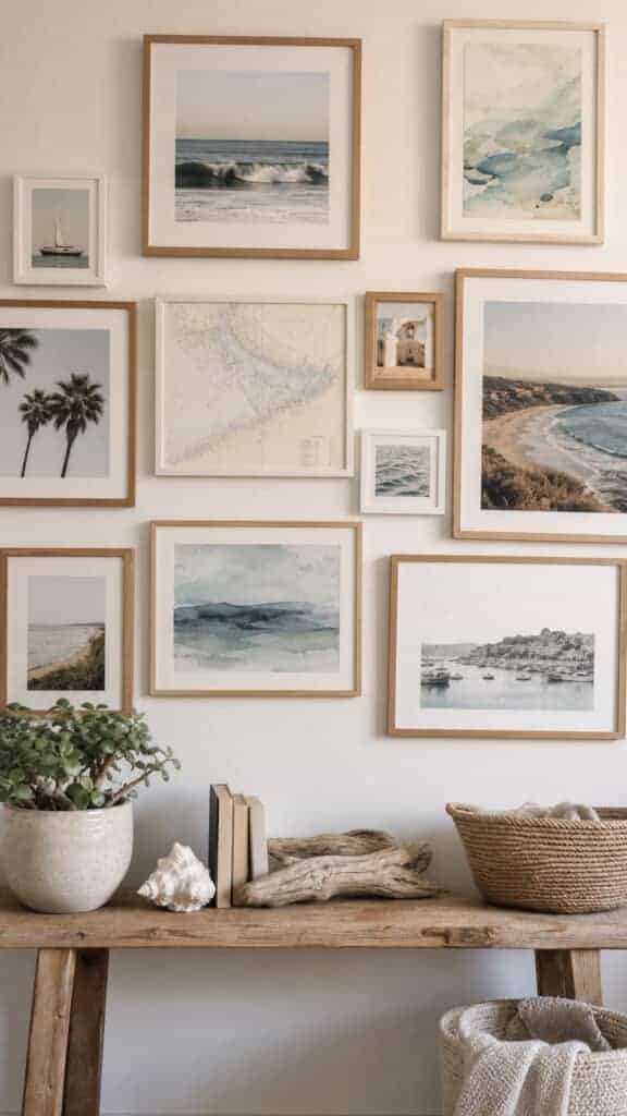 Create a Gallery Wall with Coastal Art