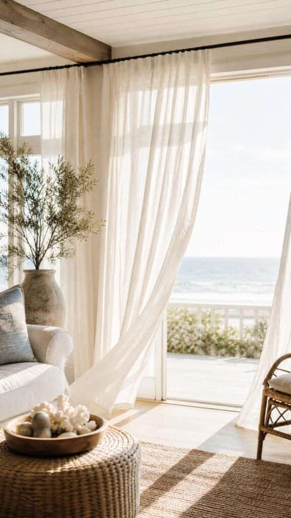 Hang Breezy White Curtains