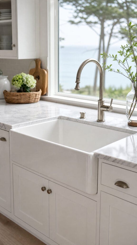 Farmhouse Sink in White
