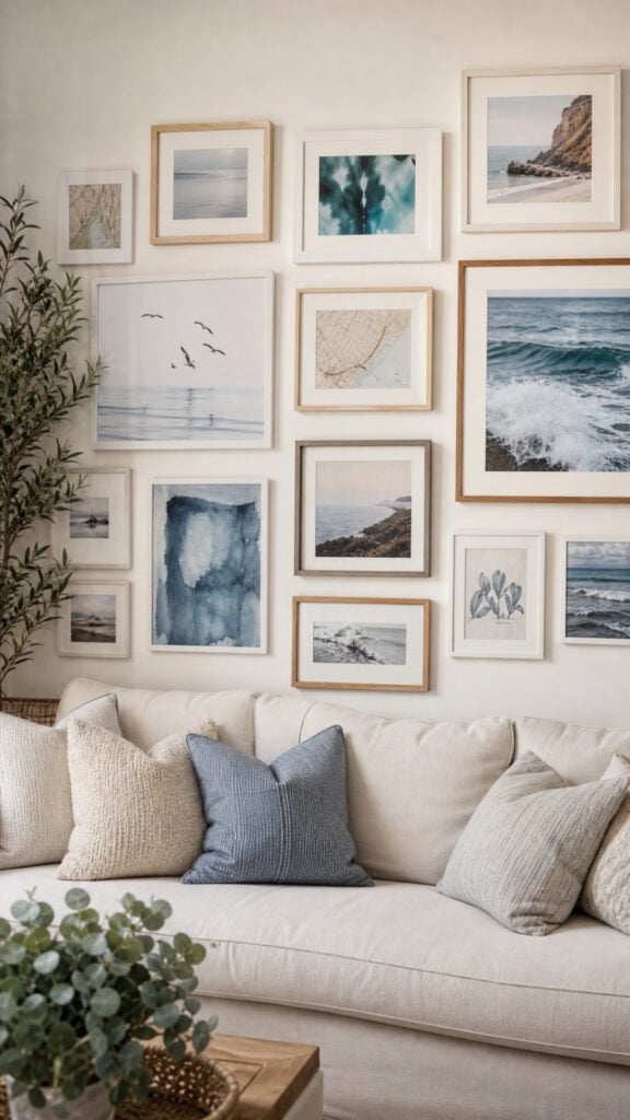 Create a Gallery Wall with Coastal Artwork