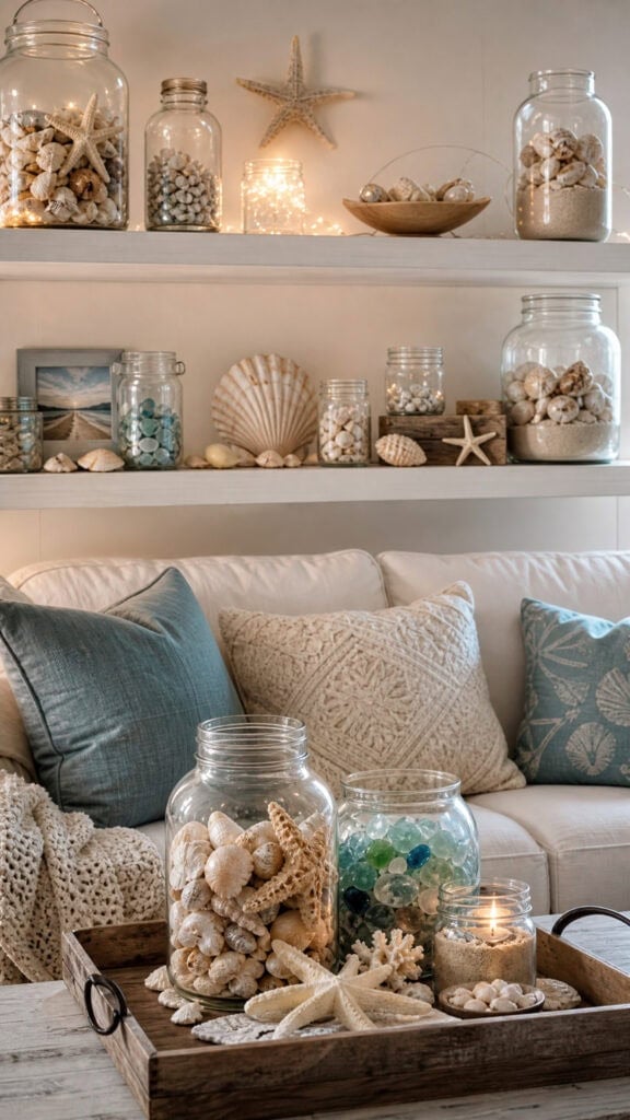 Display Collected Shells and Beach Treasures