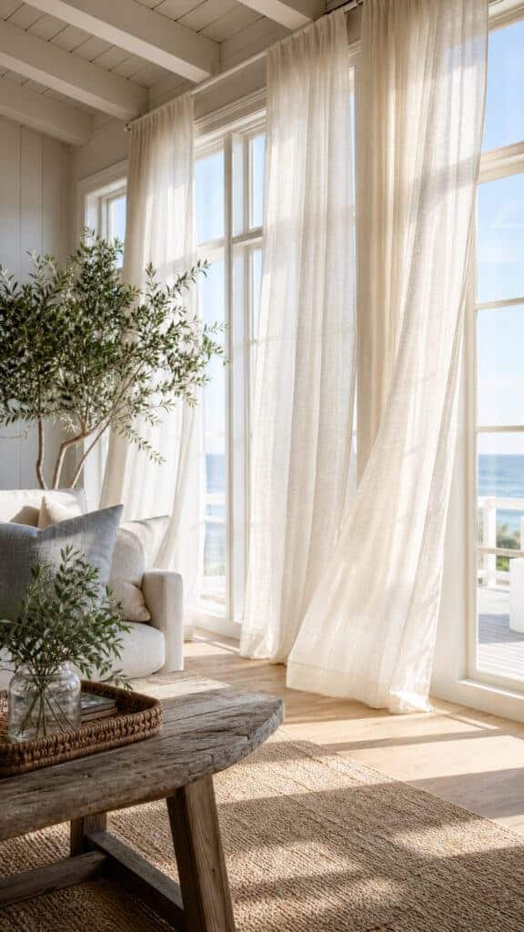 Hang Breezy White Curtains