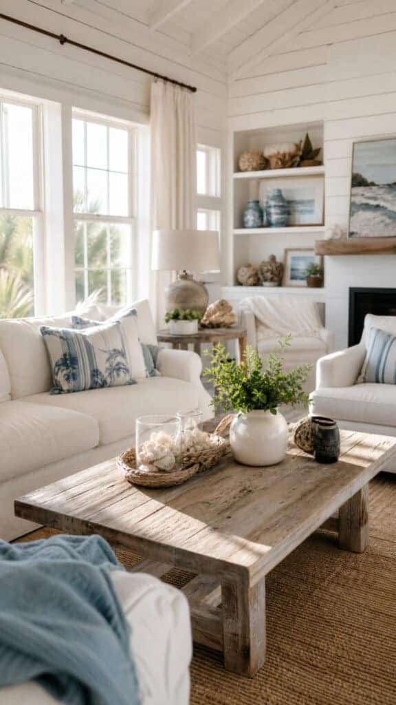 Whitewashed Shiplap Walls Create Instant Cottage Charm