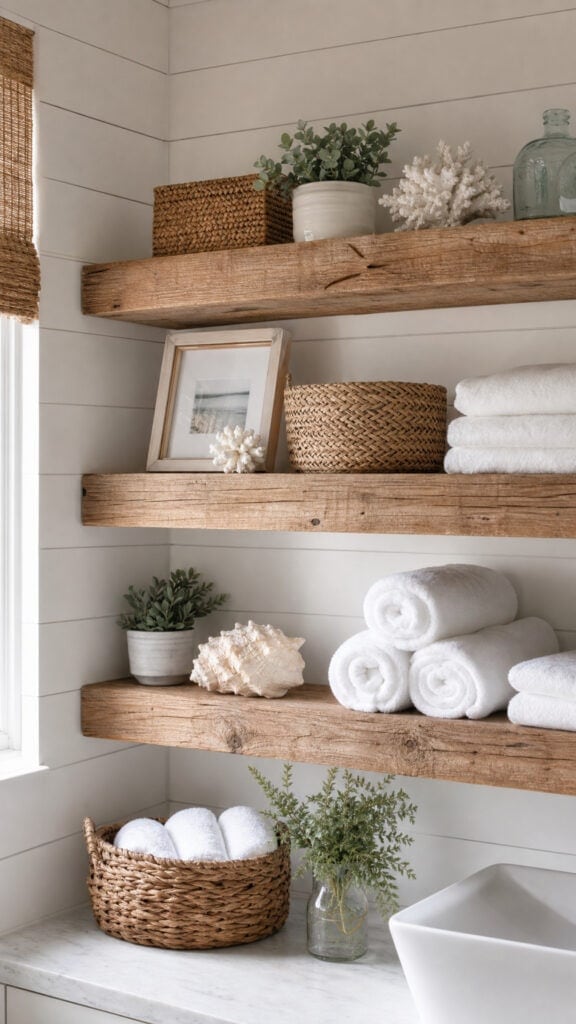 Open Wooden Shelving