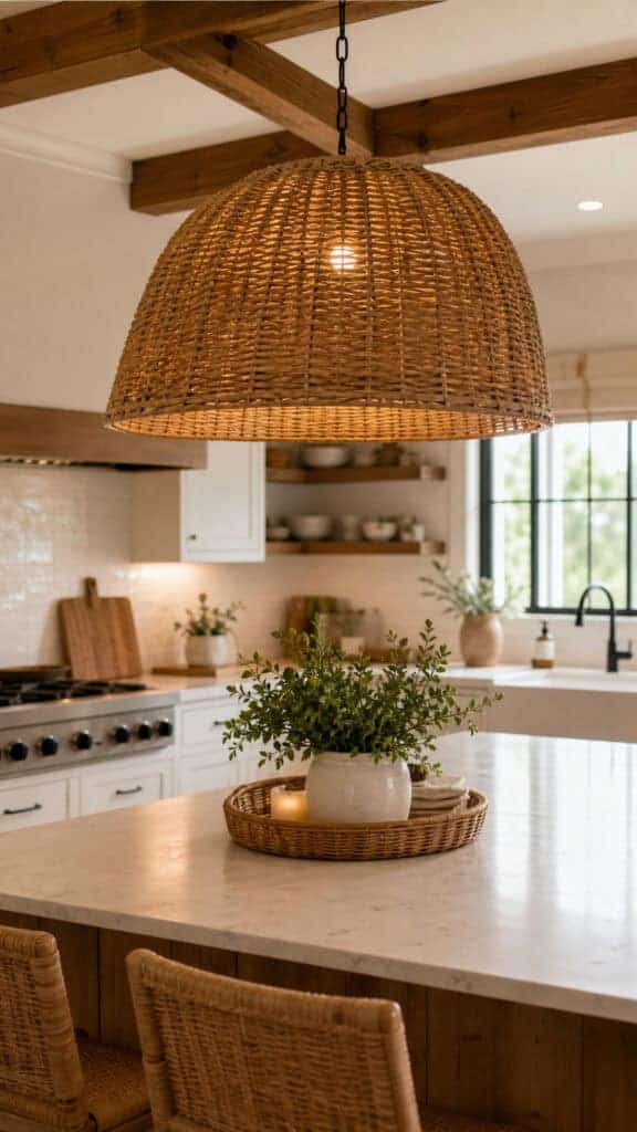 Natural Fiber Light Fixtures