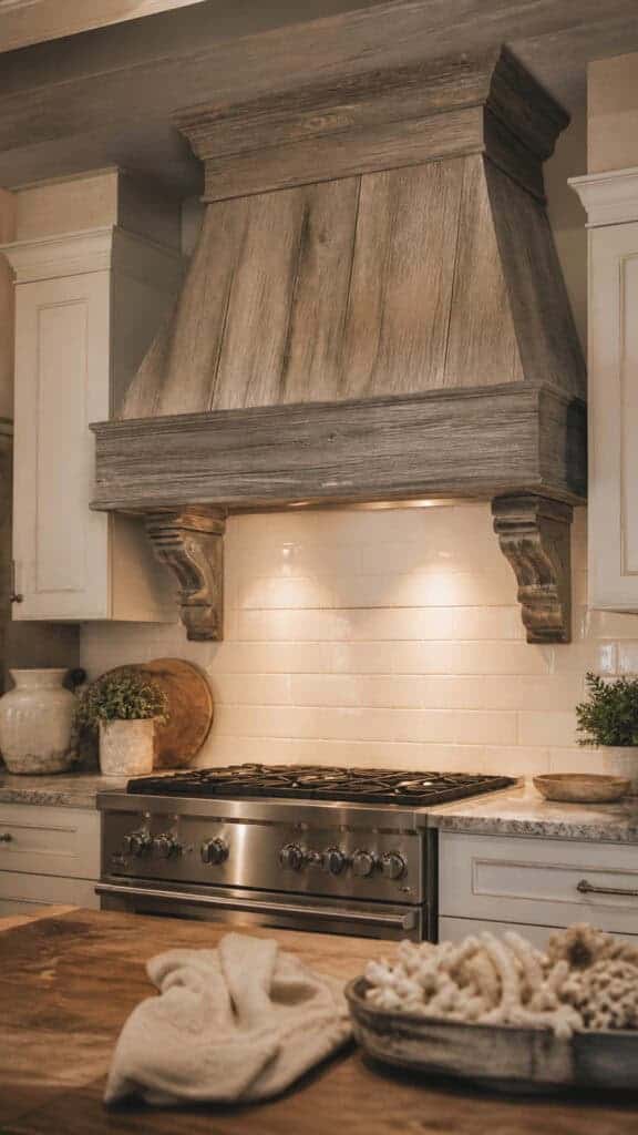 Rustic Wood Vent Hood
