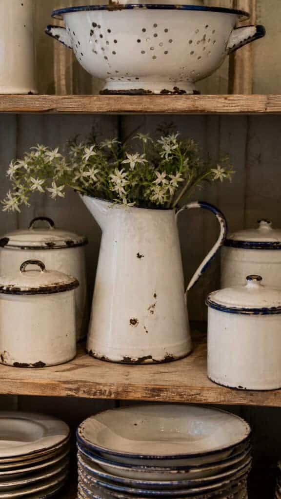 Vintage Enamelware Displays