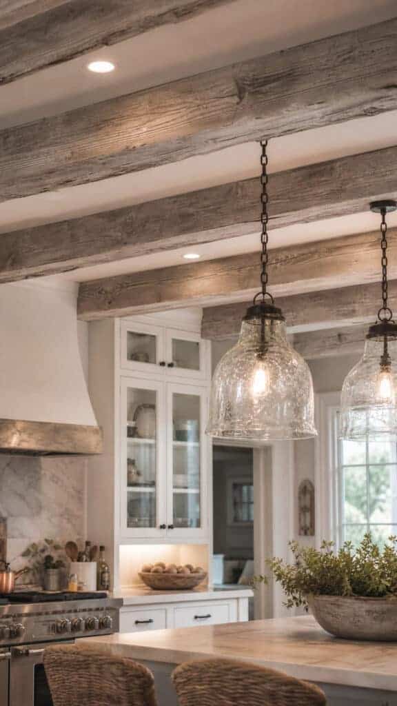 Weathered Wood Beam Accents