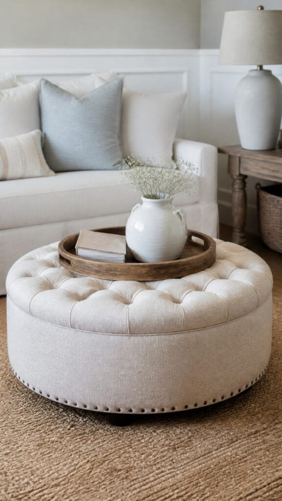 Comfortable Upholstered Ottoman