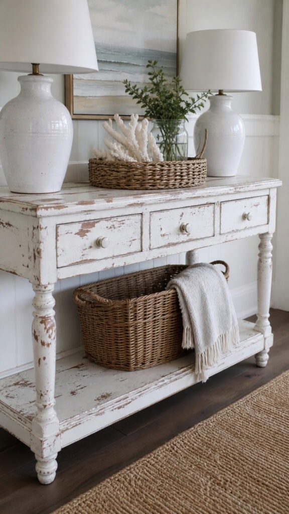 Distressed White Furniture Pieces