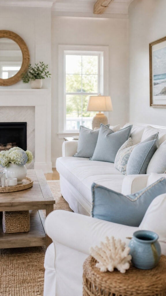 Soft Blue and White Color Palette