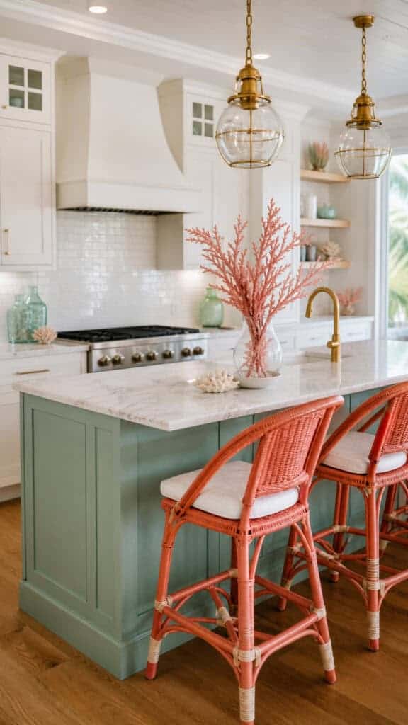 Coral and Seafoam Green Color Palette