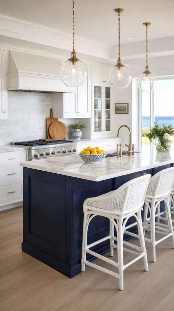 Navy Blue Island Statement Piece