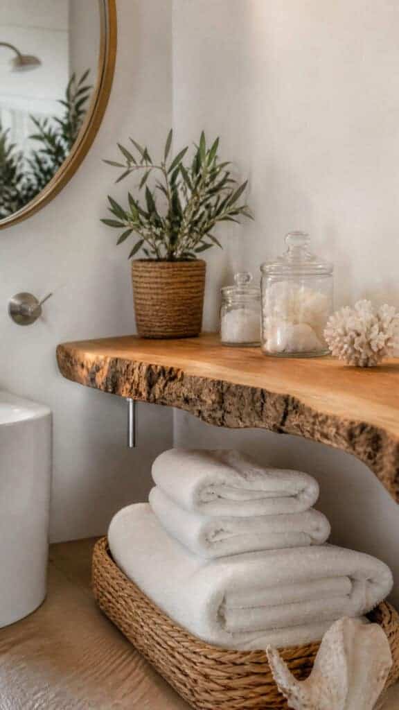 Live Edge Wood Shelving