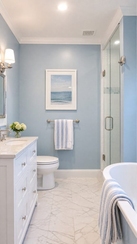 Ocean-Inspired Blue and White Palette
