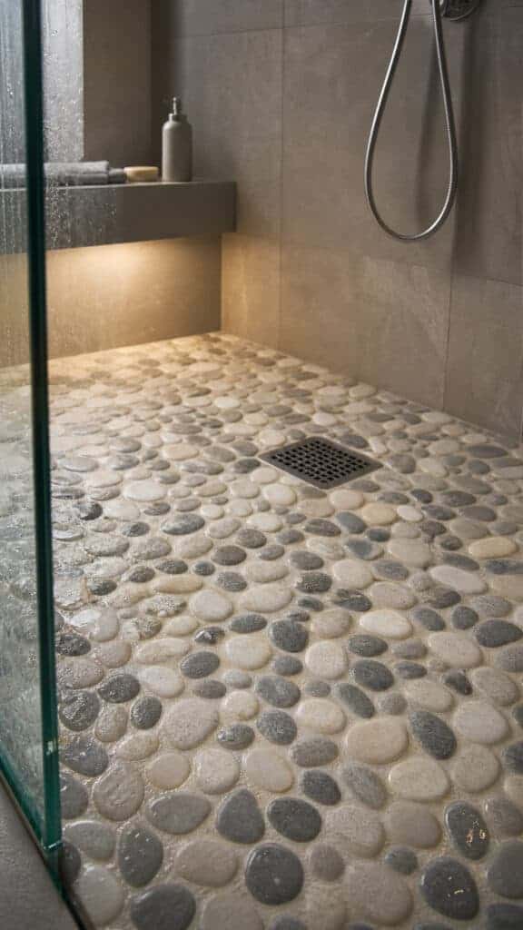 Pebble Tile Shower Floor