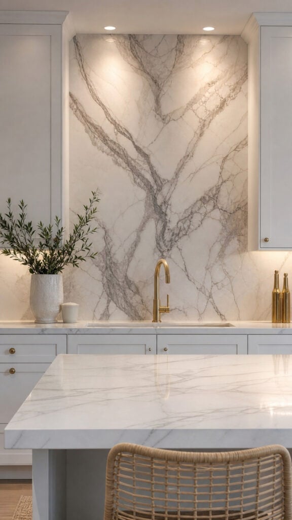 Marble or Stone Backsplash